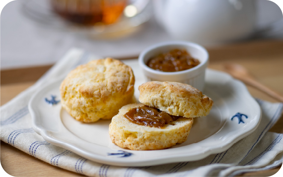 スコーンやクラッカーに